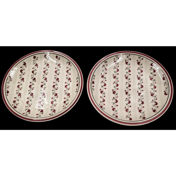 2 Regency American Country Collection Newcor Stoneware Williamsburg Salad Plates - Picture 6 of 11